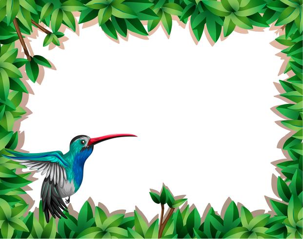 Pájaro en escena de la naturaleza vector