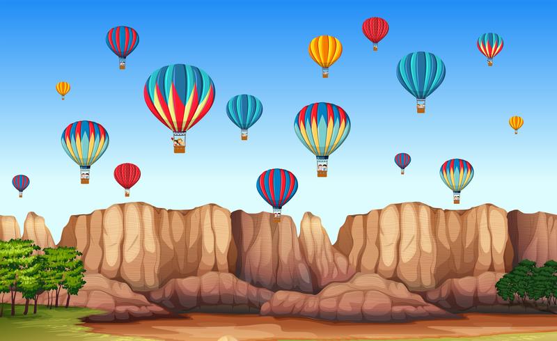 A beautiful cappadocia scene vector