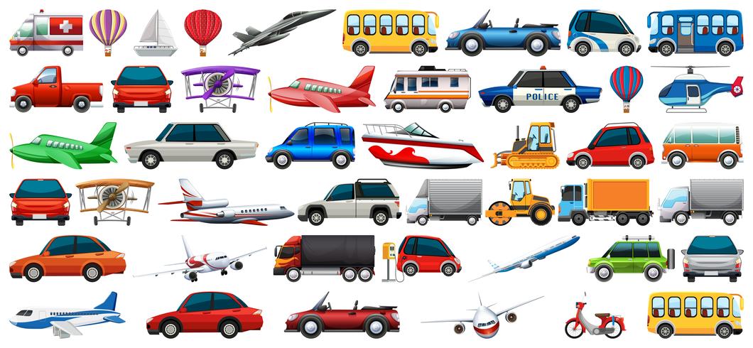 Set of transportation vehicle vector
