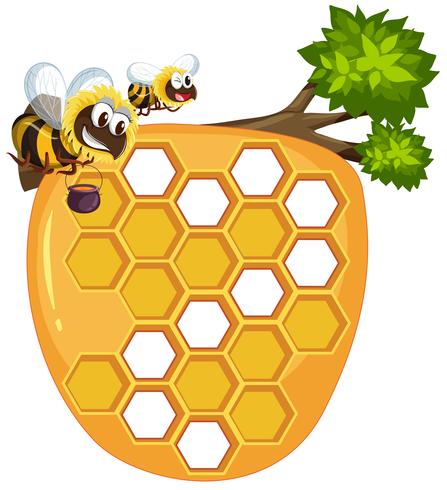 Isolated beehive on white background vector