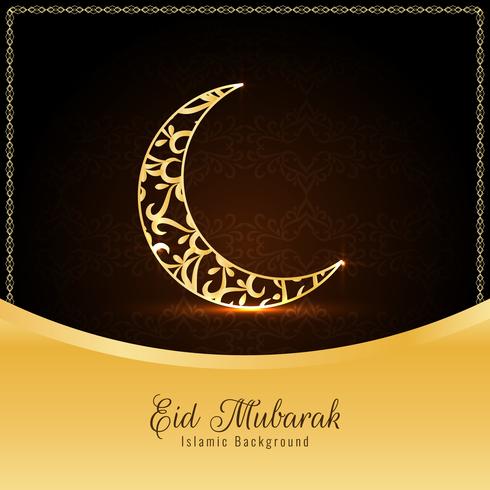 Resumen elegante Eid Mubarak fondo religioso vector