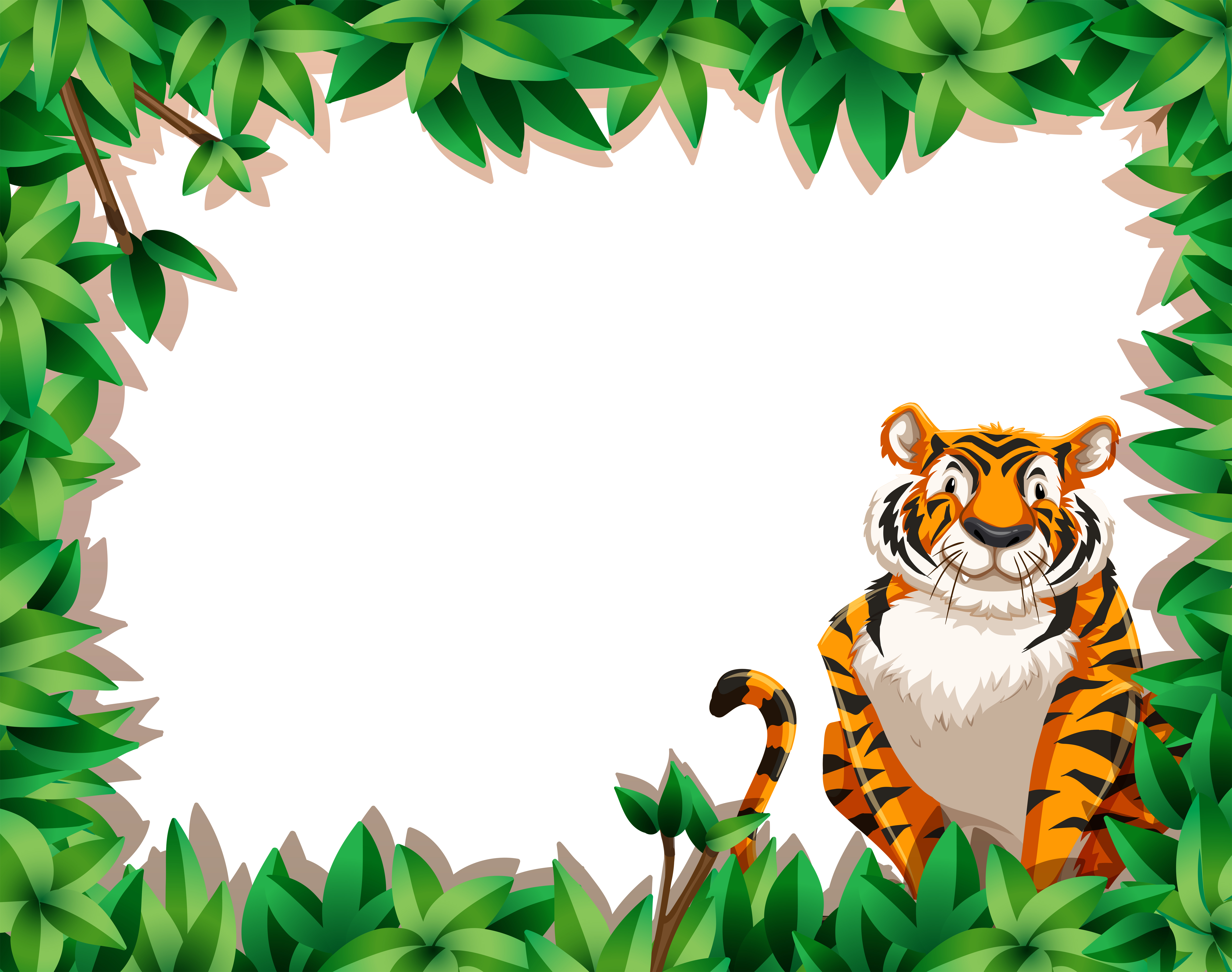 Tiger in nature frame 528557 Vector Art at Vecteezy