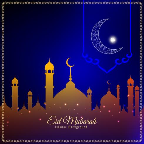 Abstract stylish Eid Mubarak background vector