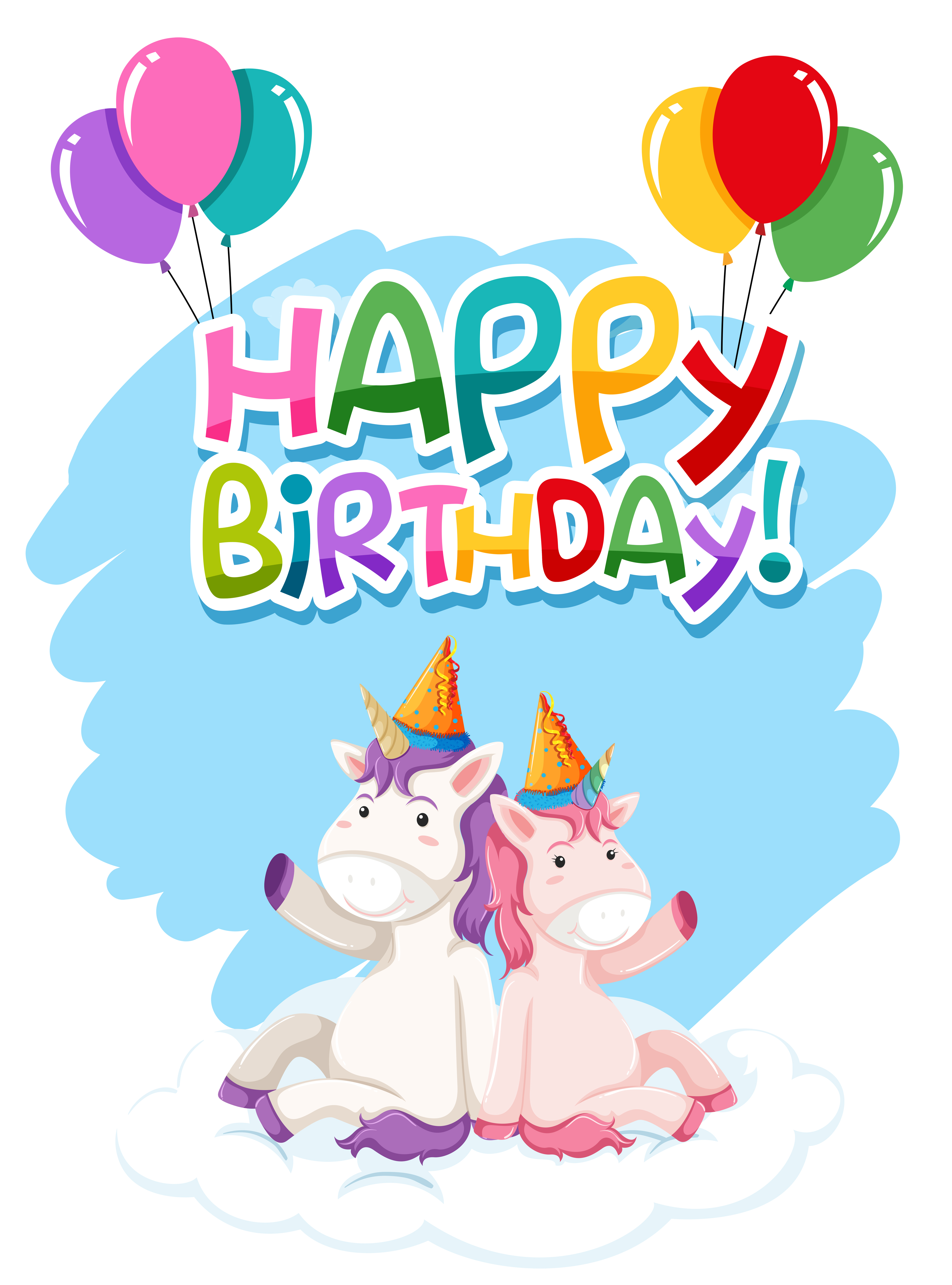 Free Printable Happy Birthday Card Unicorn Images