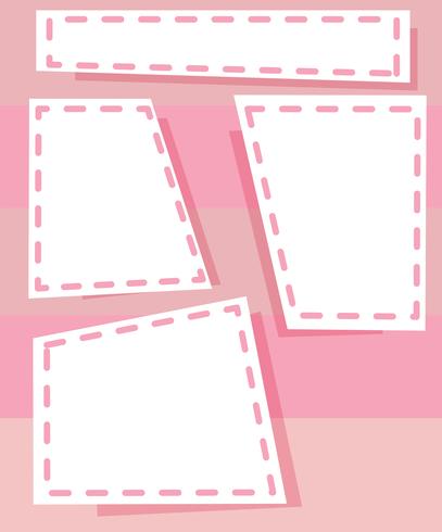 Pink template for writing vector