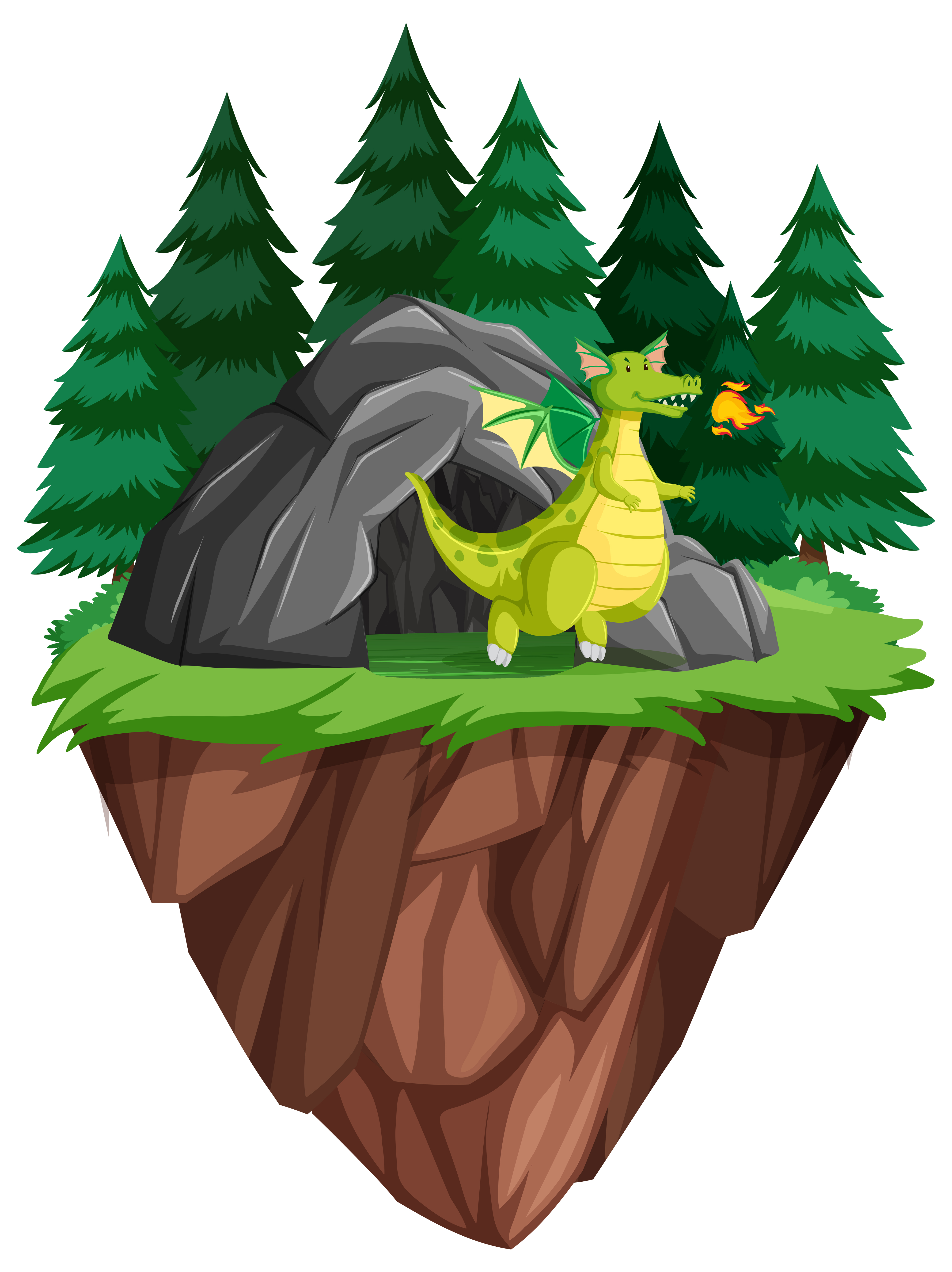 A dragon live in the cave 528578 Vector Art at Vecteezy