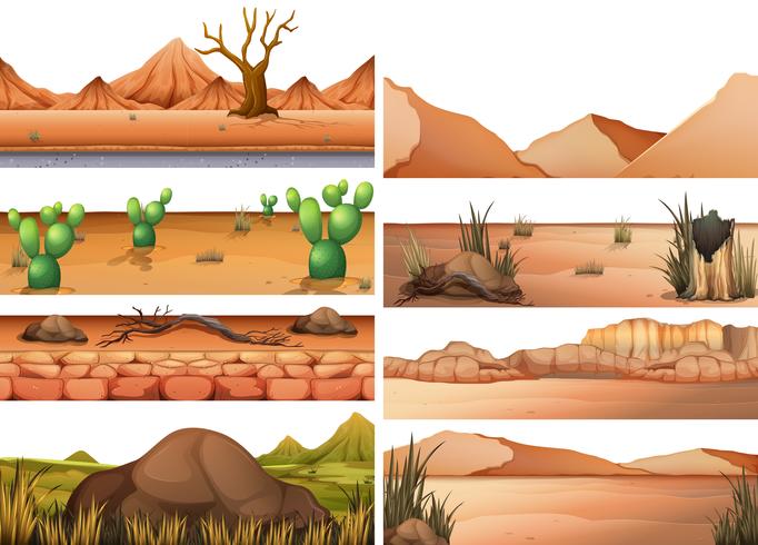 Set of dry land vector