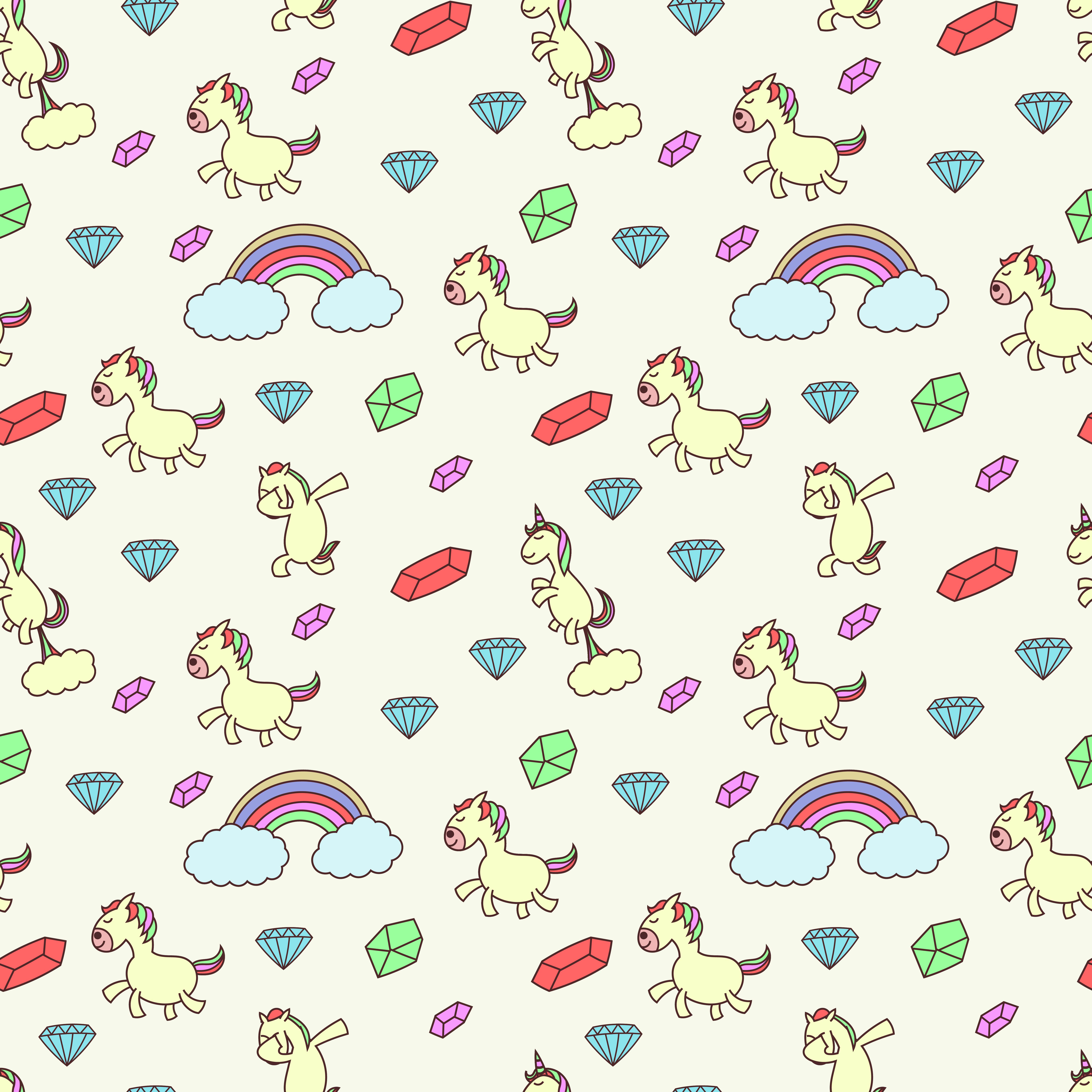 funny unicorn seamless pattern  download free vectors