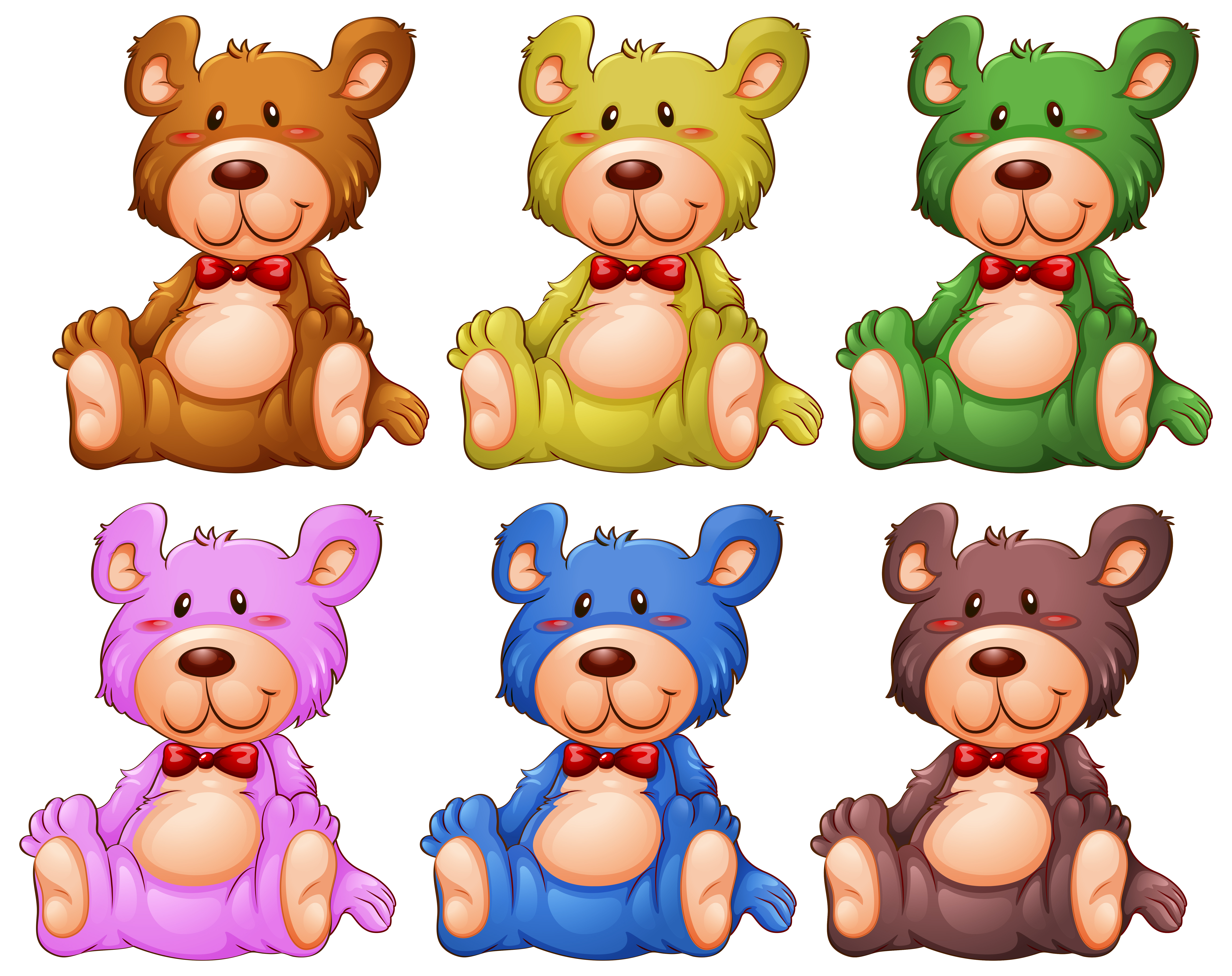 Set of teddy bear 528717 Vector Art at Vecteezy