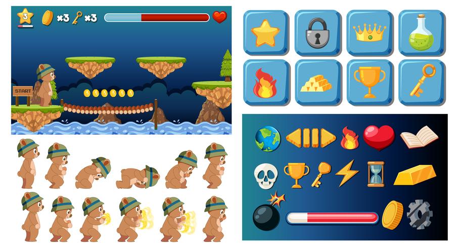 Game element in a set vector