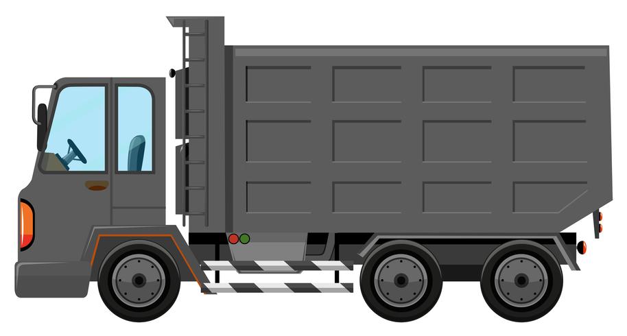 Isolated garbage truck on white background vector