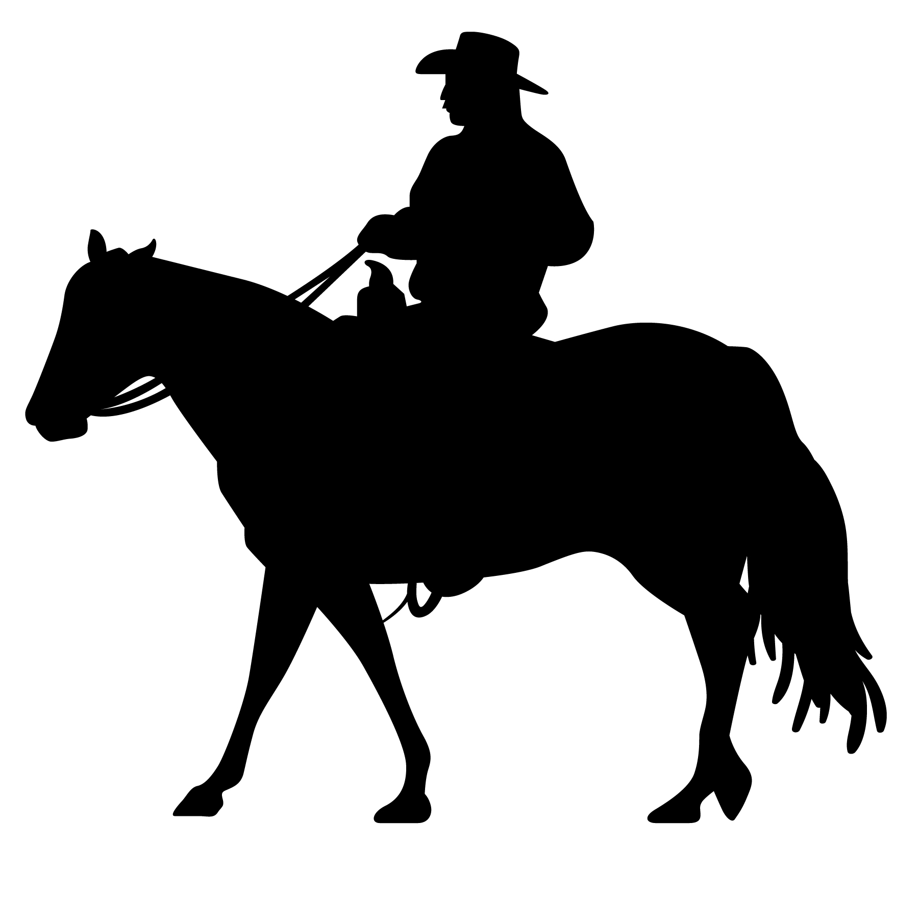 Cowboy Horse Silhouette SVG