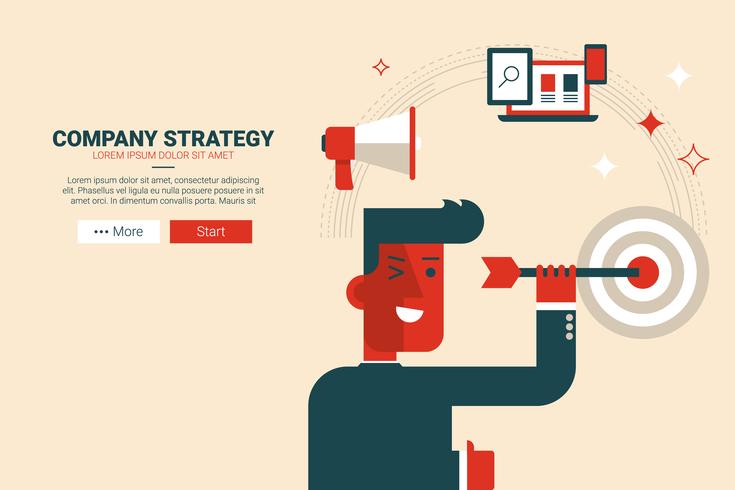 Company strategy concept vector
