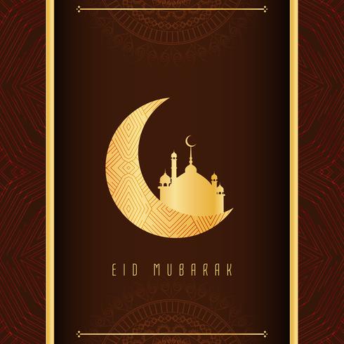 Abstract Eid Mubarak religious background vector