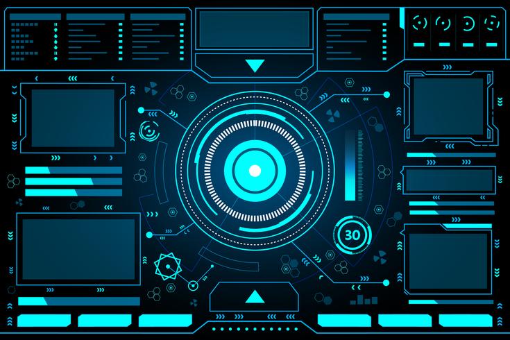 Panel de control Resumen Tecnología Interface hud vector