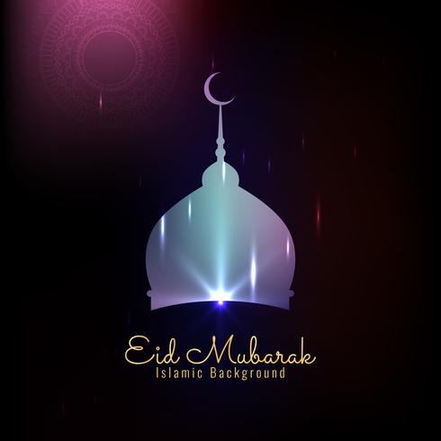 Abstract elegant Eid Mubarak religious background vector