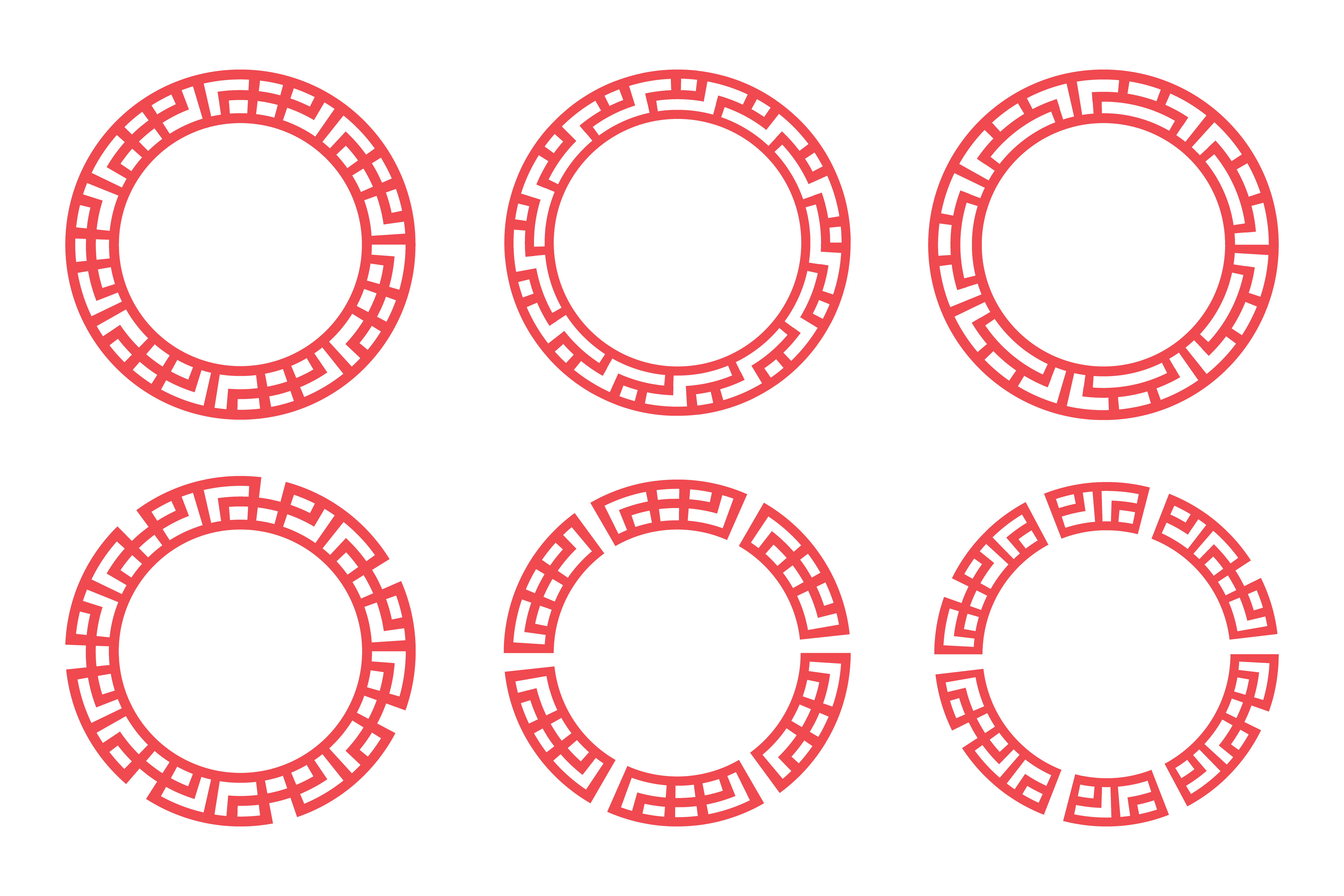 Download Chinese red circle set design - Download Free Vectors ...