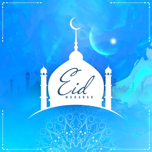 Abstract stylish Eid Mubarak background vector