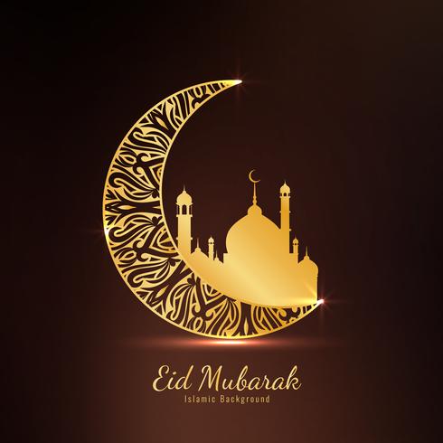 Fondo abstracto de Eid Mubarak vector