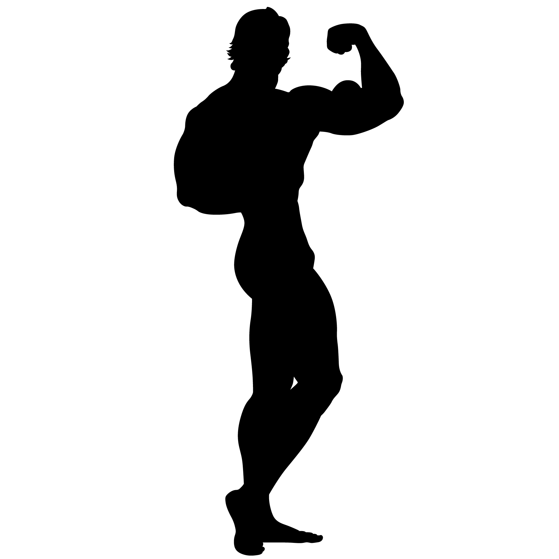 Clip Art Silhouette Bodybuilding Muscle Clipart Silhouette | Images and ...