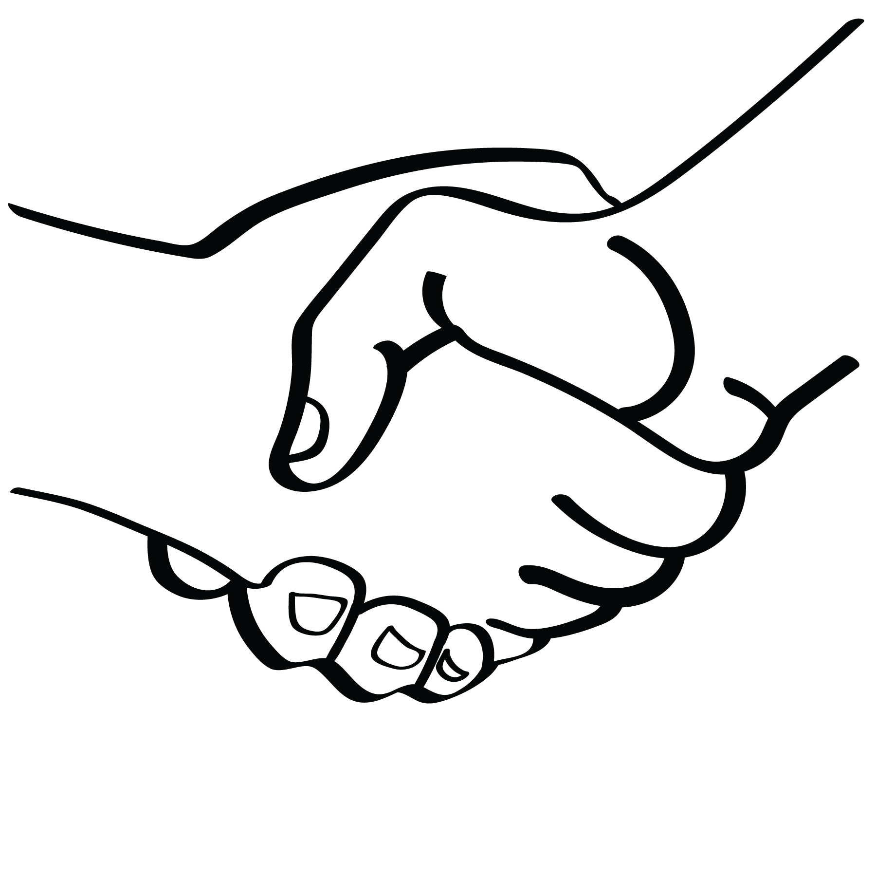 Dessin Mains Noir Et Blanc shaking hands - Download Free Vectors, Clipart Graphics & Vector Art