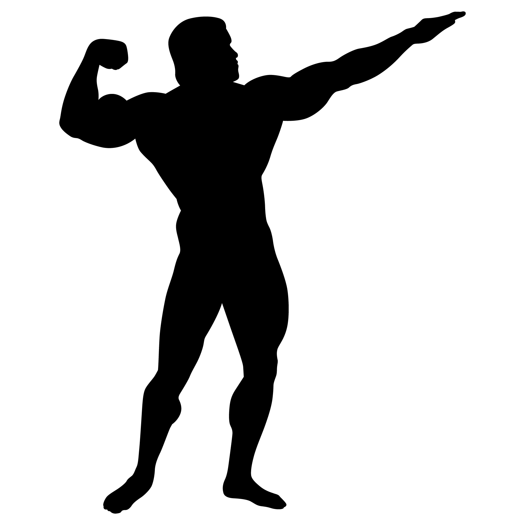 Muscle Man Silhouette Clip Art