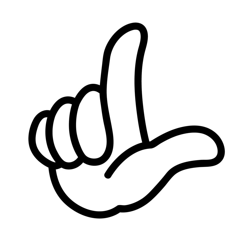 loser hand sign vector Download Free Vectors, Clipart Graphics