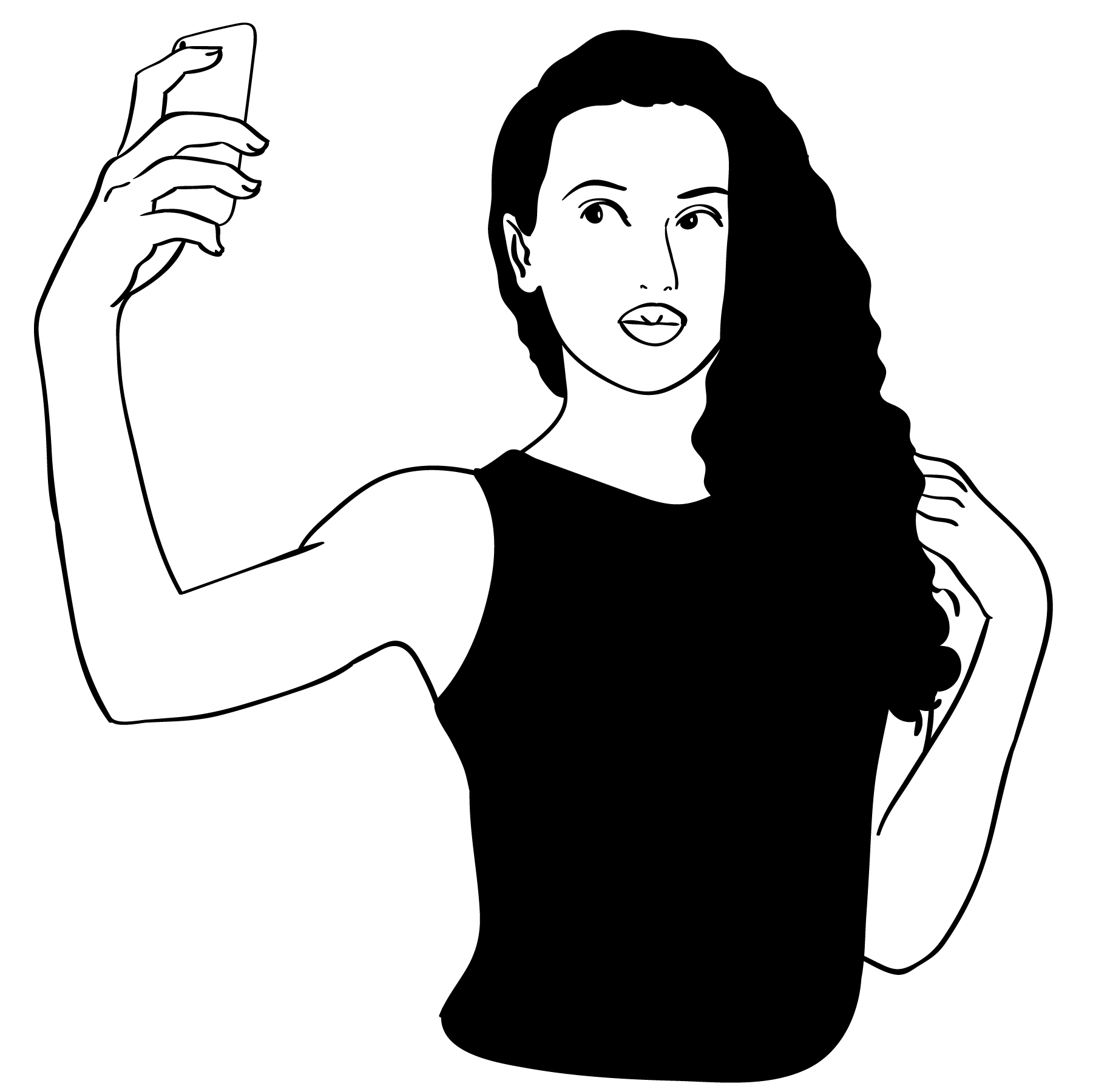 Selfie Girl Vector Download Free Vectors Clipart Graphics And Vector Art