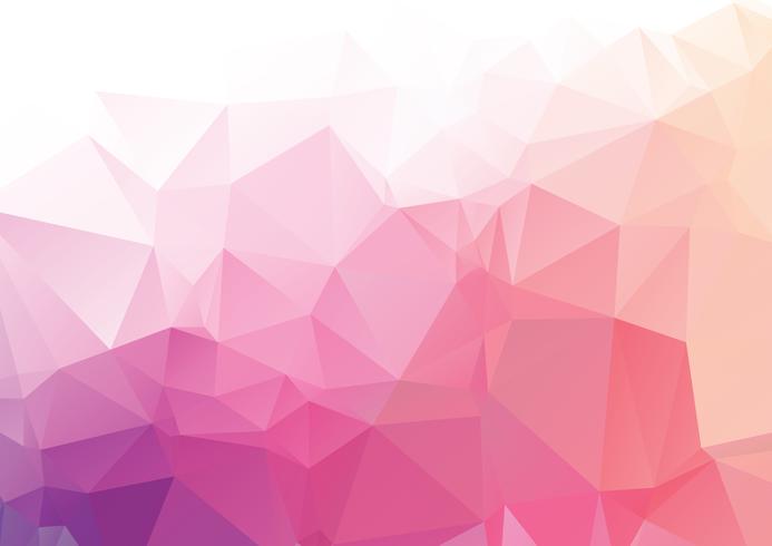 Pink abstract geometric rumpled triangular low poly style vector illustration graphic background