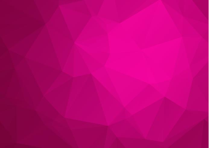 Pink abstract geometric rumpled triangular low poly style vector illustration graphic background