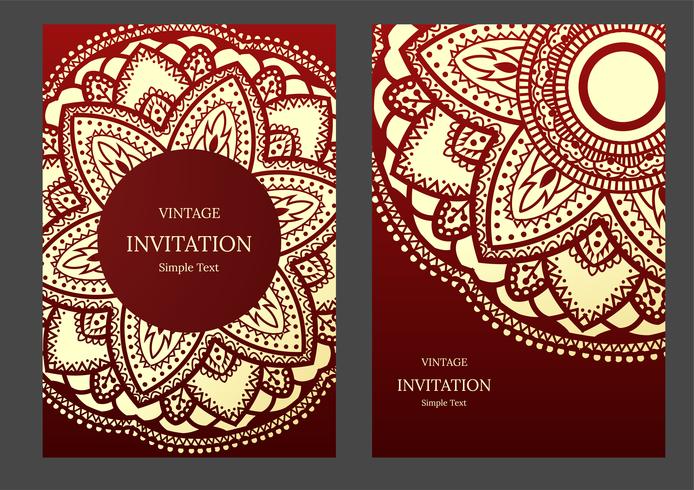 Invitación de boda o tarjeta con antecedentes. Islam, árabe, indio, dubai. vector