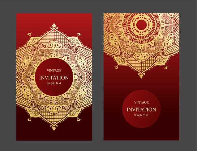 Invitación de boda o tarjeta con antecedentes. Islam, árabe, indio, dubai. vector