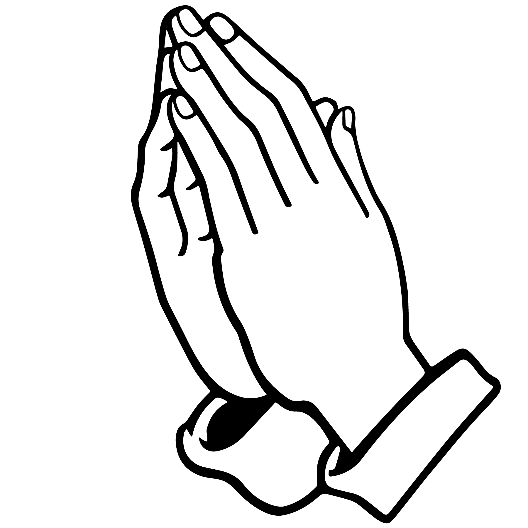 Cartoon Praying Hands Drawing : Children Praying Clipart | Bodenowasude