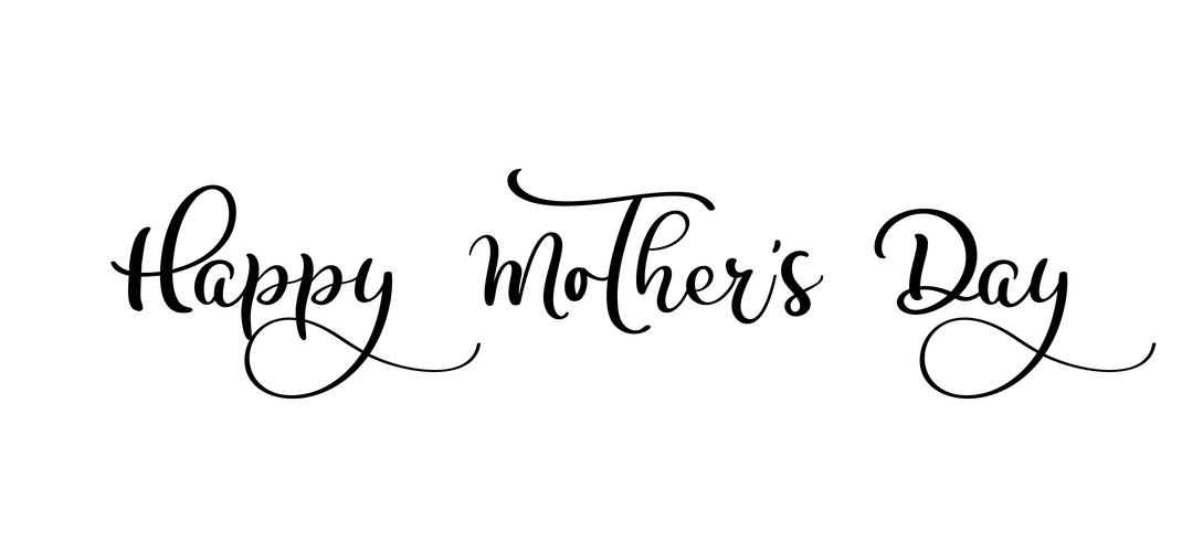 Happy Mother's Day Greeting Card. Holiday lettering. Ink illustration hand drawn text. Modern brush calligraphy. Isolated on white background vector