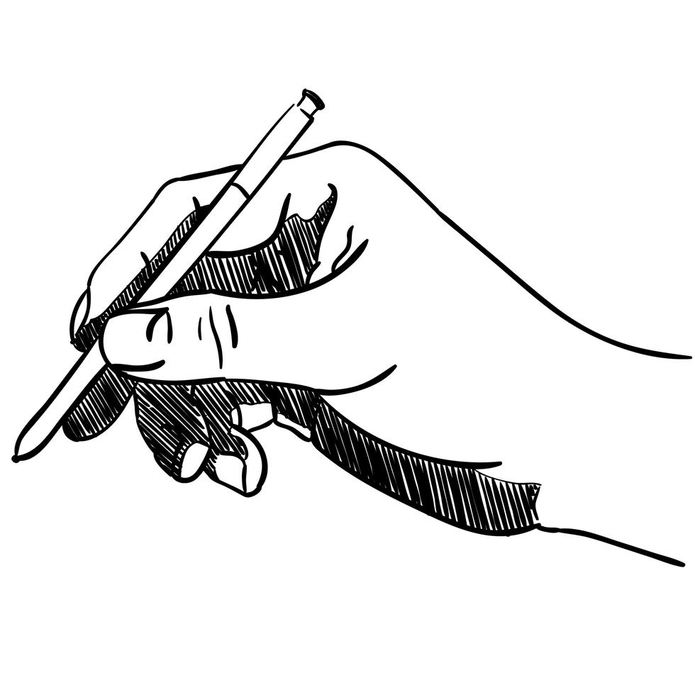 hand holding a pen - Download Free Vectors, Clipart Graphics & Vector Art