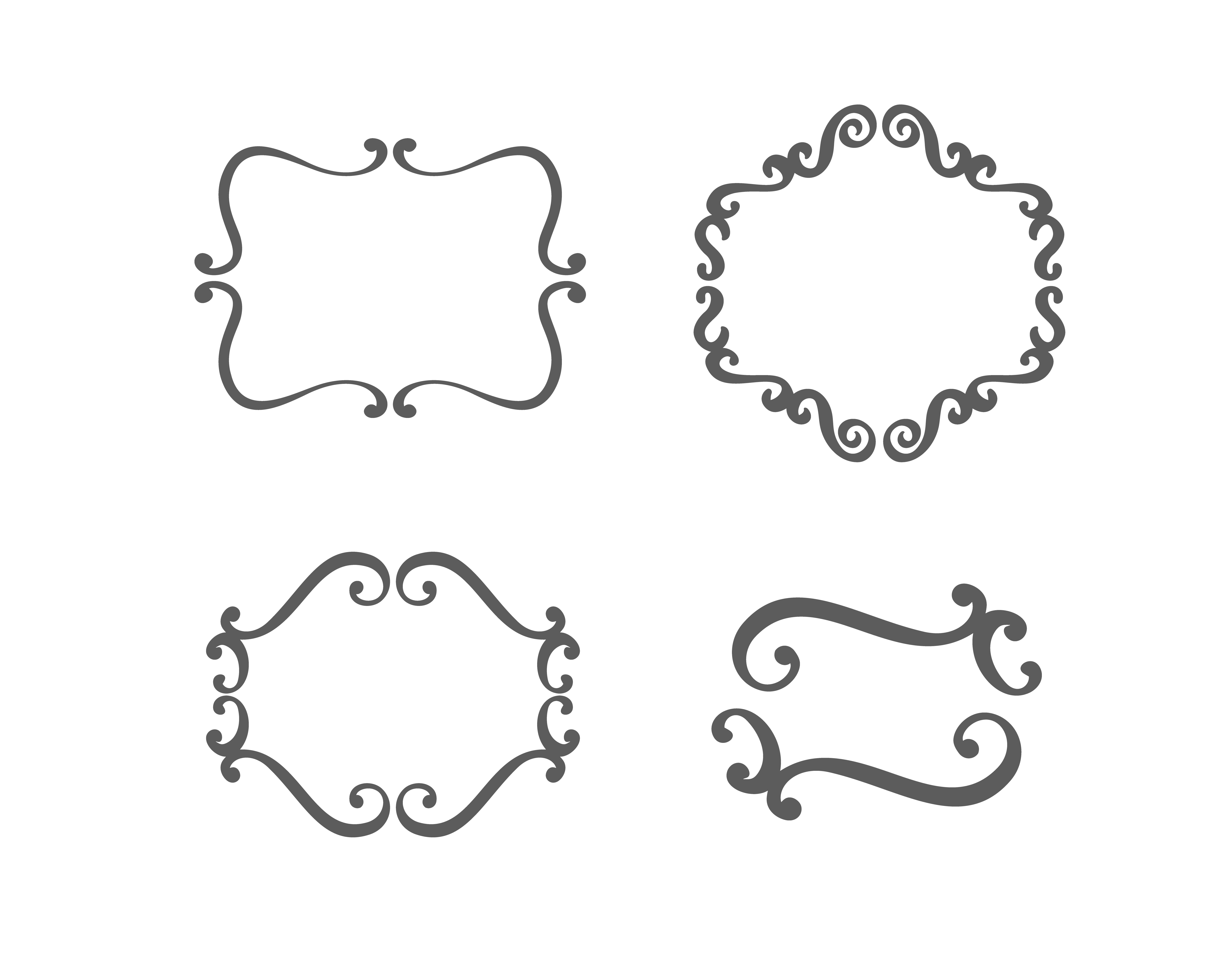 Download Vector vintage set of border frames engraving with retro ...