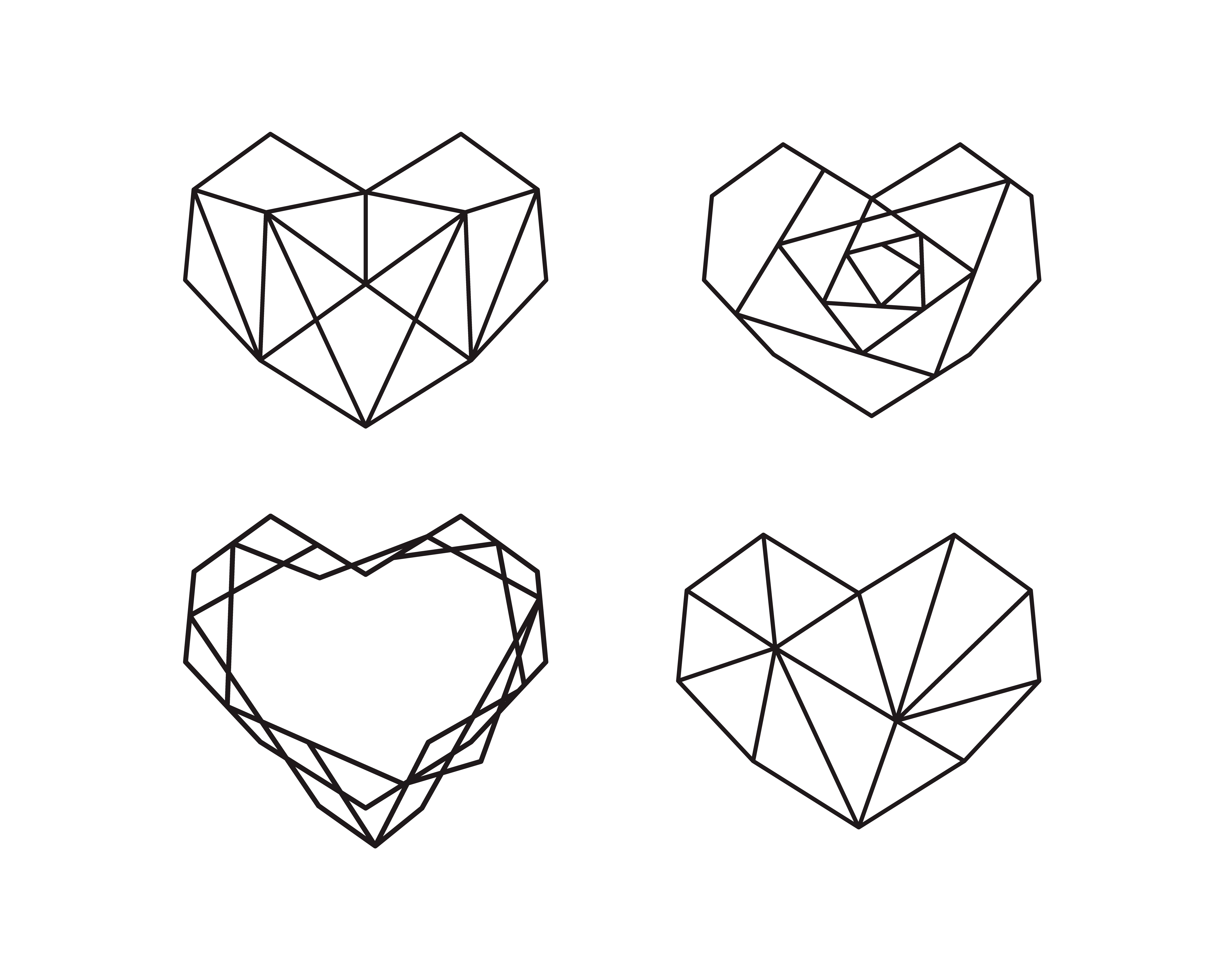 Free Free Geometric Heart Svg Free 331 SVG PNG EPS DXF File