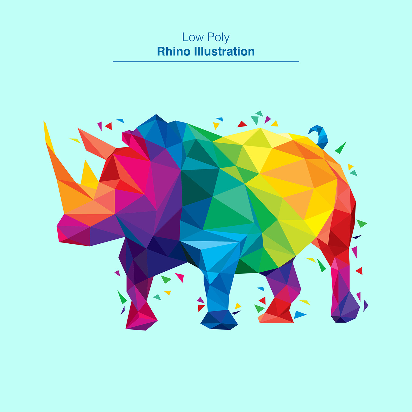 Low poly Rhino  Geometric sculpture, Sculpture, Rhinoceros