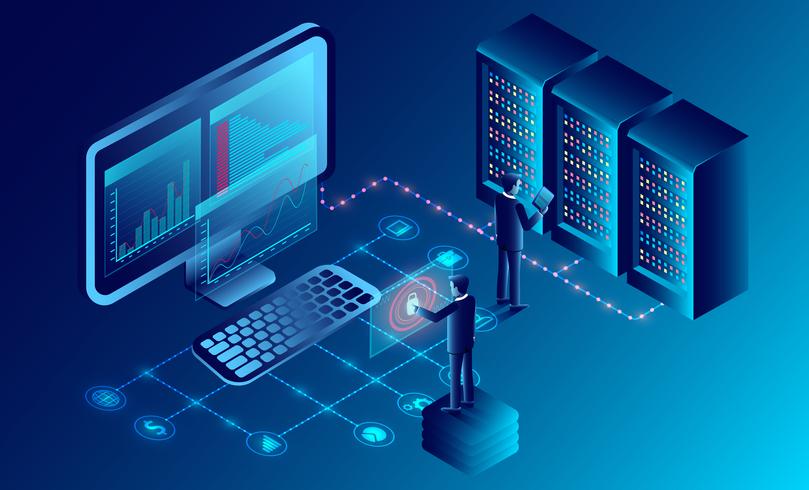 Protección de la privacidad y software para el desarrollo. vector