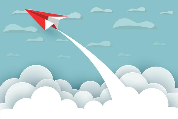 Paper plane concept vector