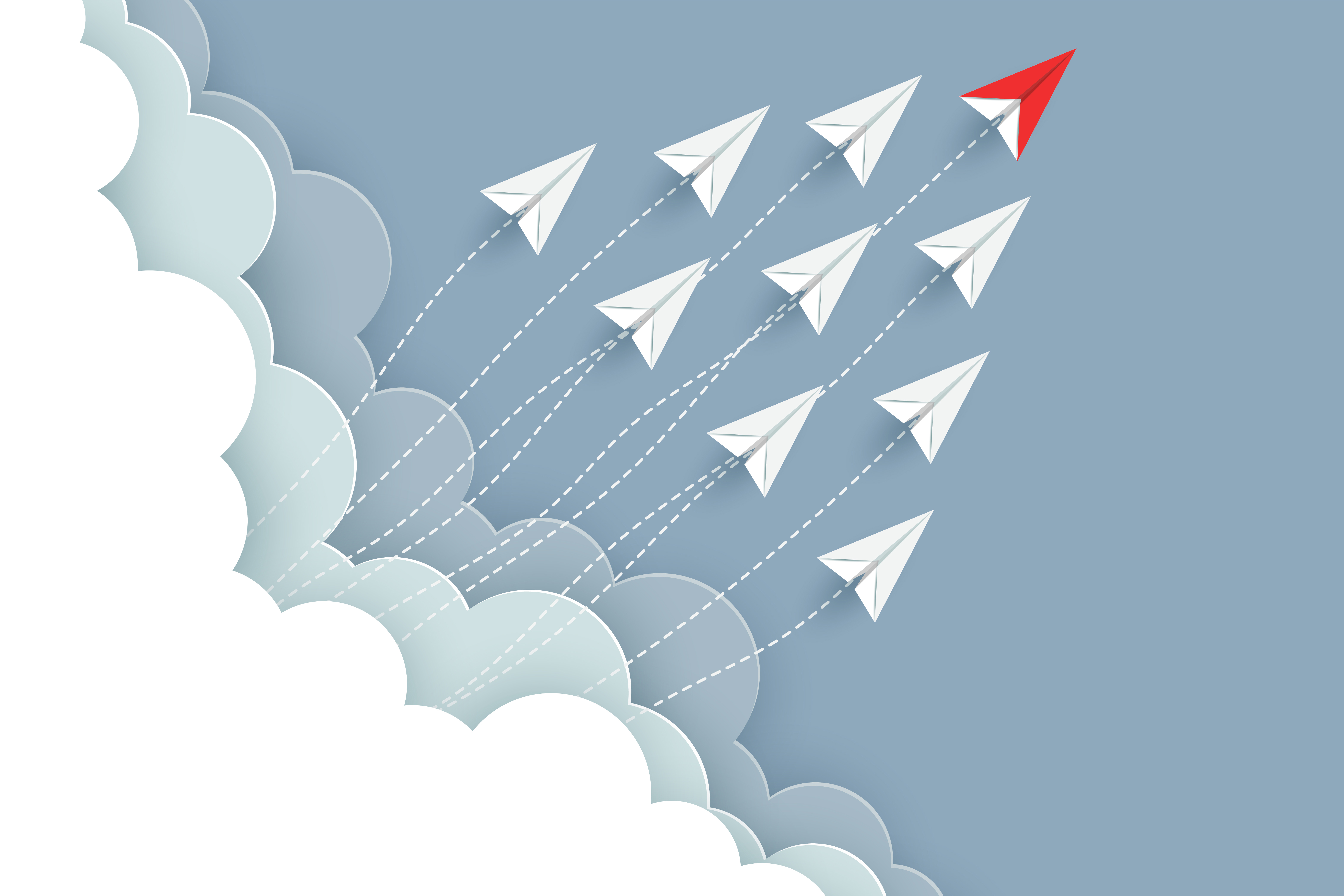 paper airplane concept - Download Free Vectors, Clipart ...