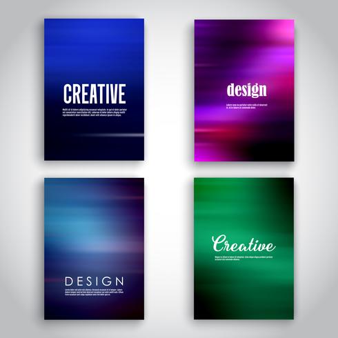 Brochure templates with blurred designs vector