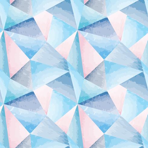 Abstract seamless pattern Geometric form watercolor background vector