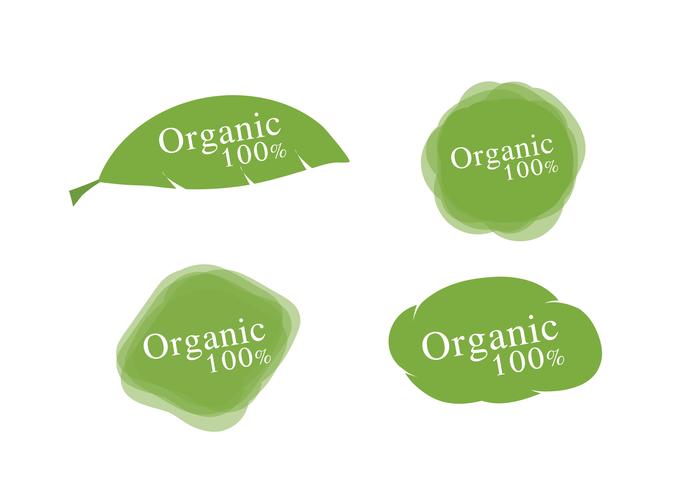 Organic 100 Labels vector