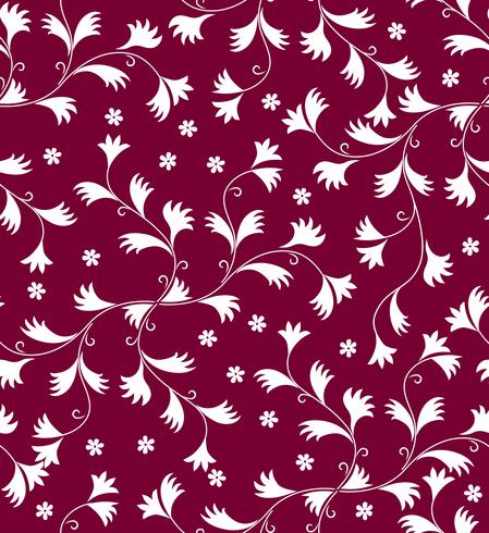 Abstract floral pattern. Leaves swirl seamless backdrop vector