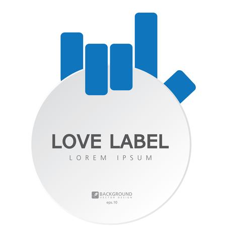 Love Hand Sign label vector