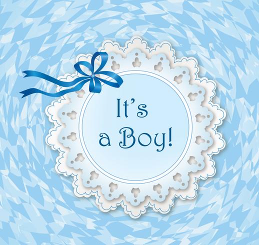 Newborn frame. Greeting Card border for boy vector