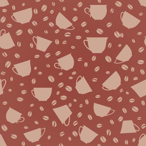 Coffee drink seamless background. Coffee beans seamless pattern. vector