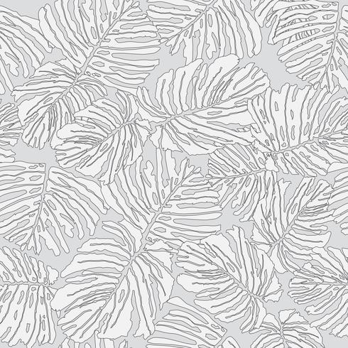 Abstract floral pattern. Floral palm leaves. Plant seamless background vector