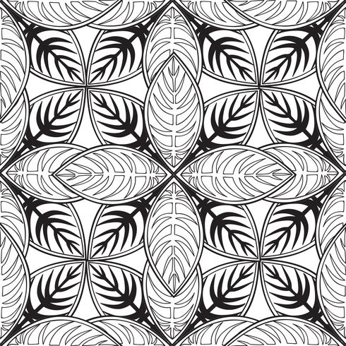 Floral seamless pattern. Linear ornament. Abstract background vector